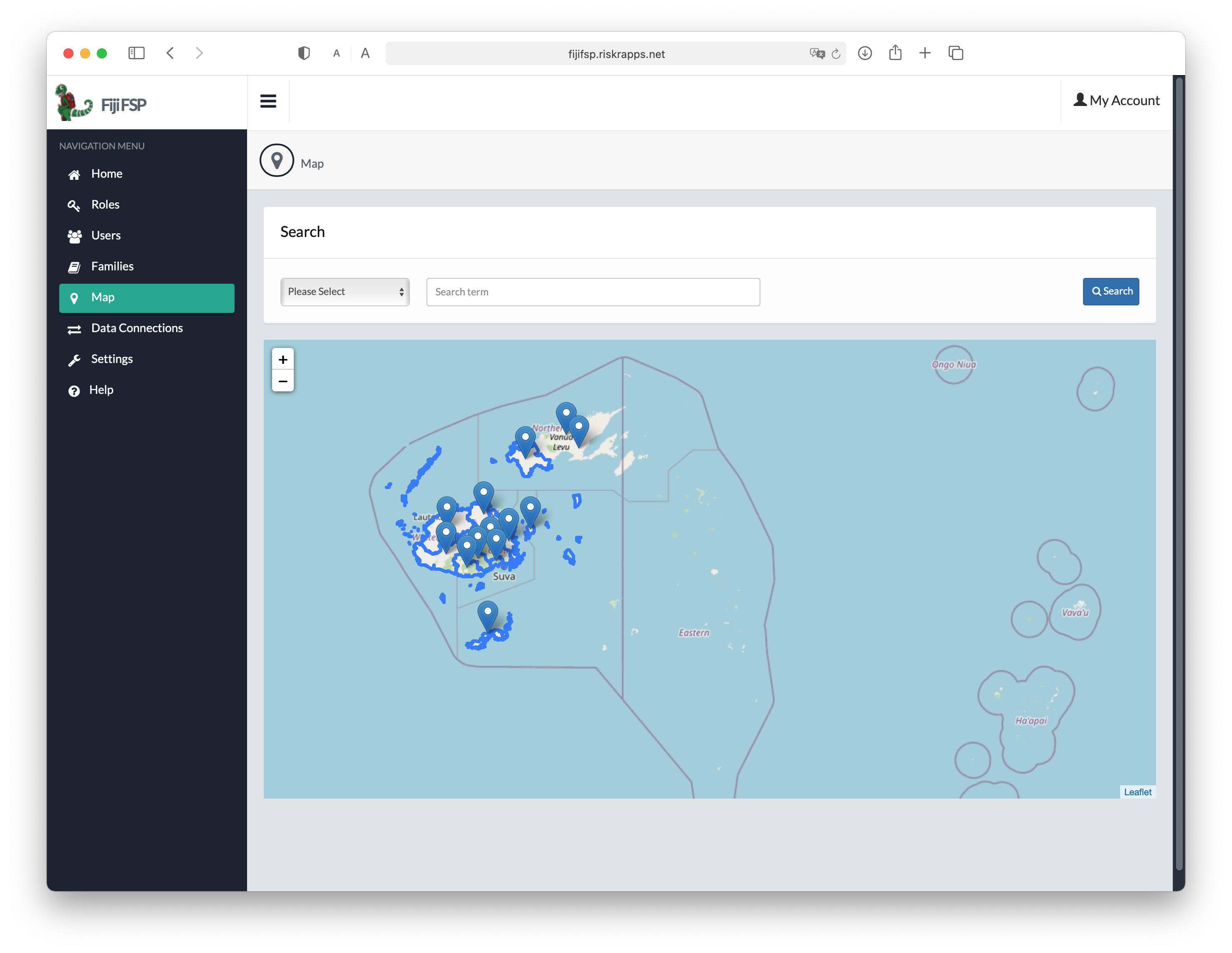 Fiji FSRP map | GADRRRES